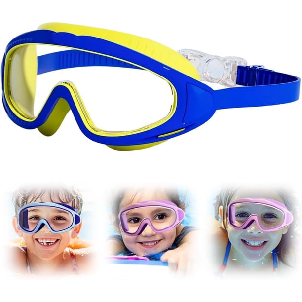 Gafas natación niños 2026 visión amplia antivaho impermeable 3–14 años