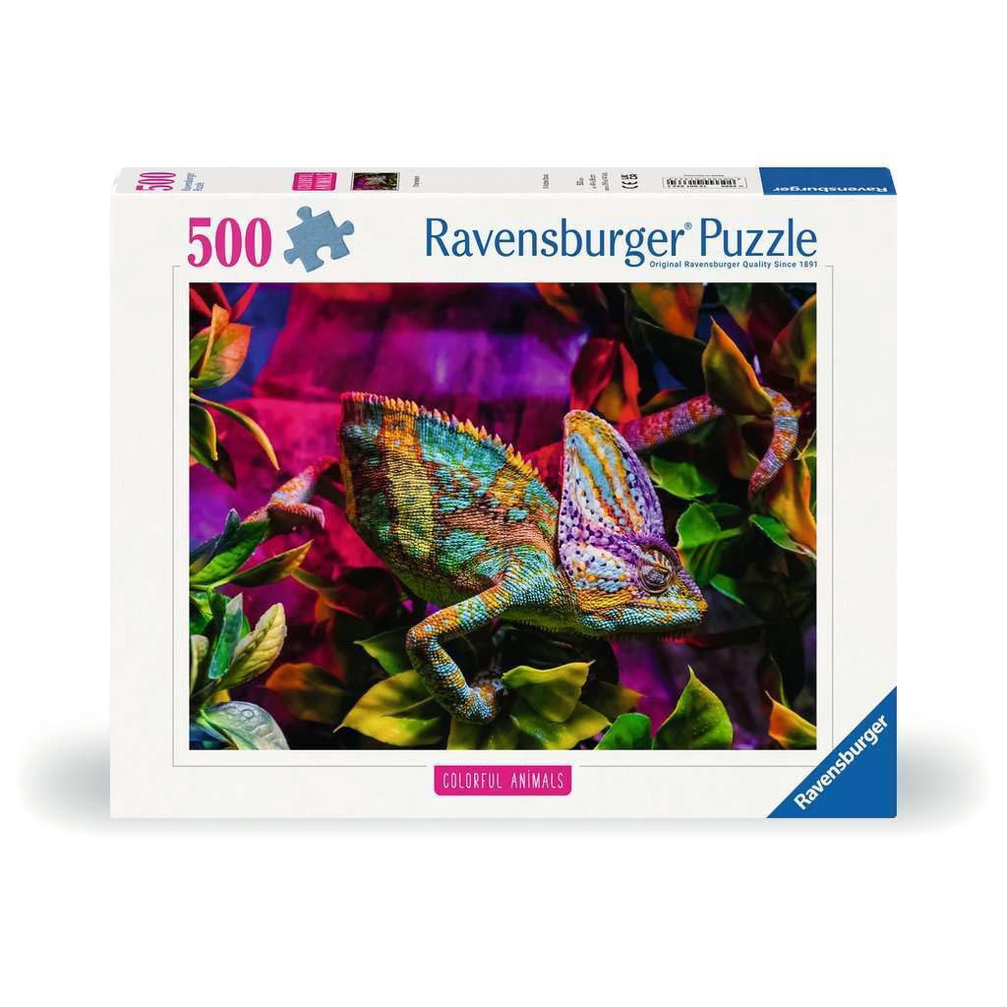 Rompecabezas Ravensburger Con Animales Coloridos, Camaleón, 500 Unidades