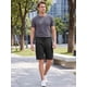thumbnail image 2 of Pantalones Cortos Cargo de Verano para Hombre INSPIRE CHIC con Cintura de Cordón y Múltiples Bolsillos para Gimnasio, Correr, Talla XL Negro, 2 of 5