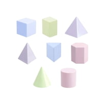 Bothyi - Juguete Matemático Geométrico En Forma 3D De 8 Piezas, Juguete Educativo Colorido Para Educación En Casa