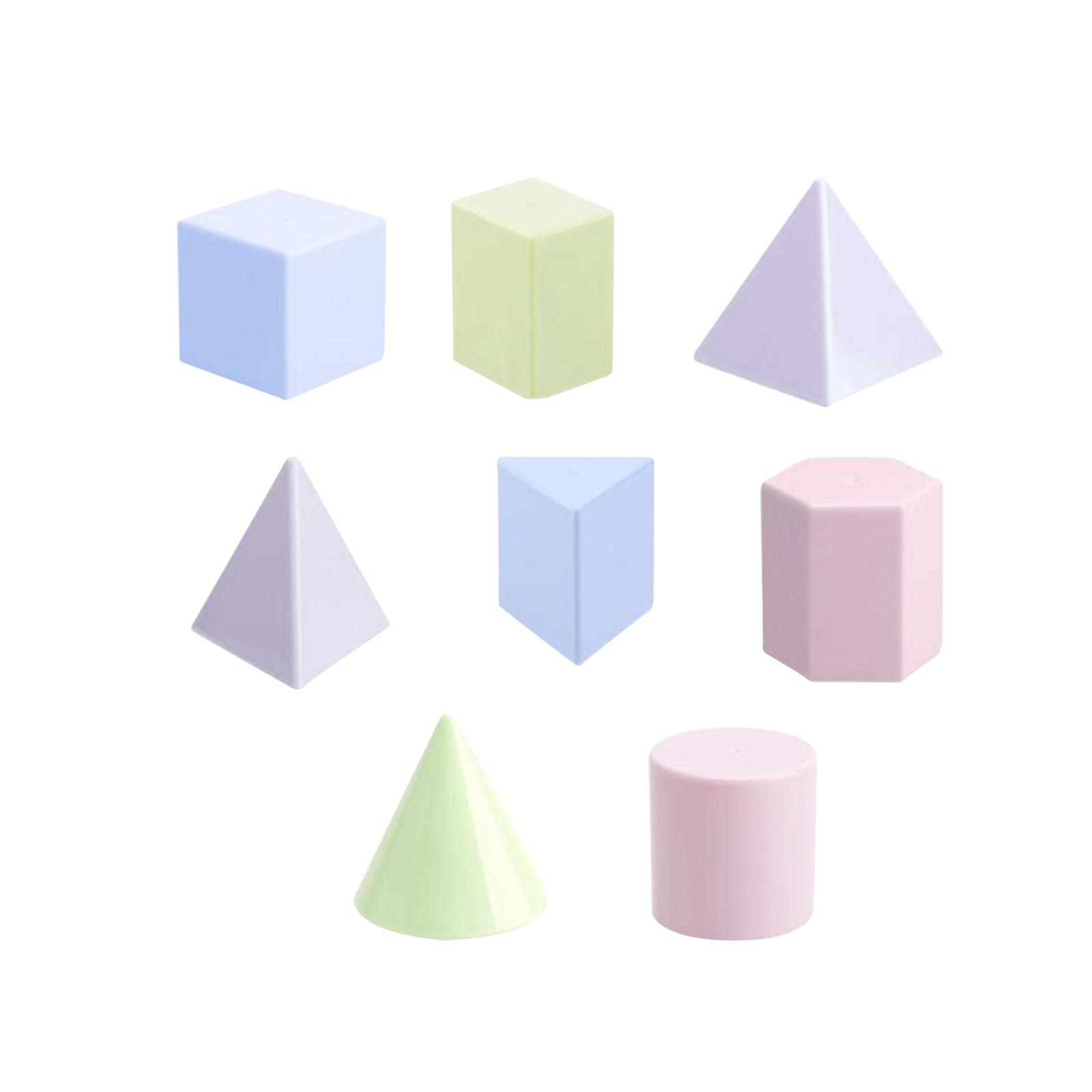 Bothyi - Juguete Matemático Geométrico En Forma 3D De 8 Piezas, Juguete Educativo Colorido Para Educación En Casa