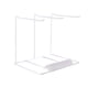 thumbnail image 2 of Organizador De Joyas Soporte De Exhibición Colgador De Metal Para Collar Diadema Llaveros 3 Filas Blanco 26x19x22cm, 2 of 3
