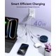 thumbnail image 2 of Bloque de carga rápida CSODINCE USB C de 40 W, paquete de 2, 4 puertos tipo C, carga rápida, 2 of 7