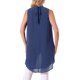 thumbnail image 3 of INSPIRE CHIC Blusas de Mujer de Gasa Cuello Simulado Sin Mangas Lazo en la Espalda Dobladillo Alto Bajo Camisa de Verano Azul Oscuro M, 3 of 6