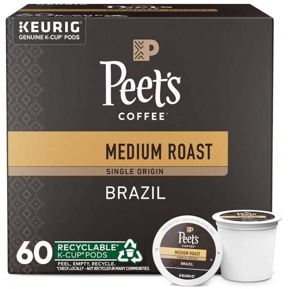 Cápsulas K-Cup de Coffee Peet's Medium Toast 100% Arábica x60