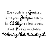 Rienda Libre Graphics - Decomural Everybody Is A Genius Inspirational Ws-43018