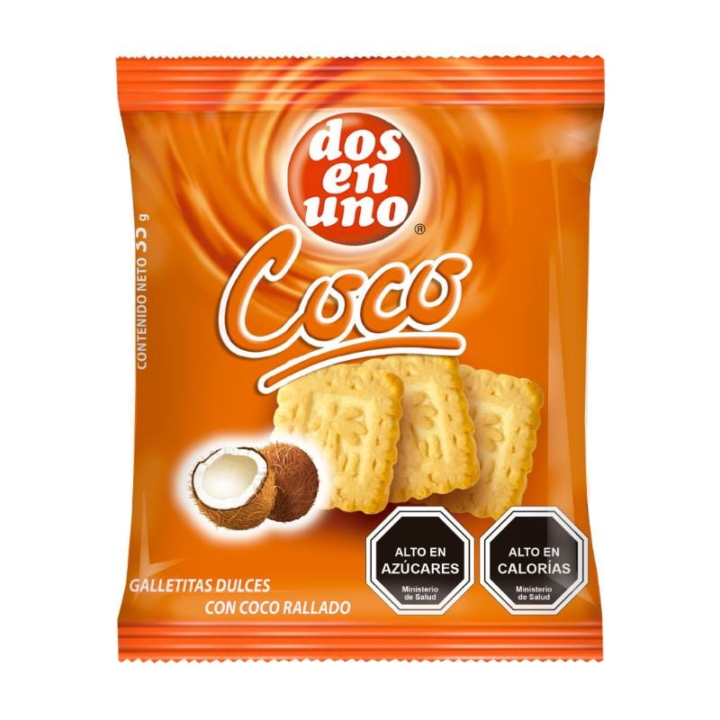 Galleta Mini Coco 35 g Dos En Uno