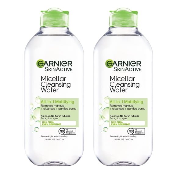 Agua micelar Garnier para piel grasa, 400 ml (2 unidades)