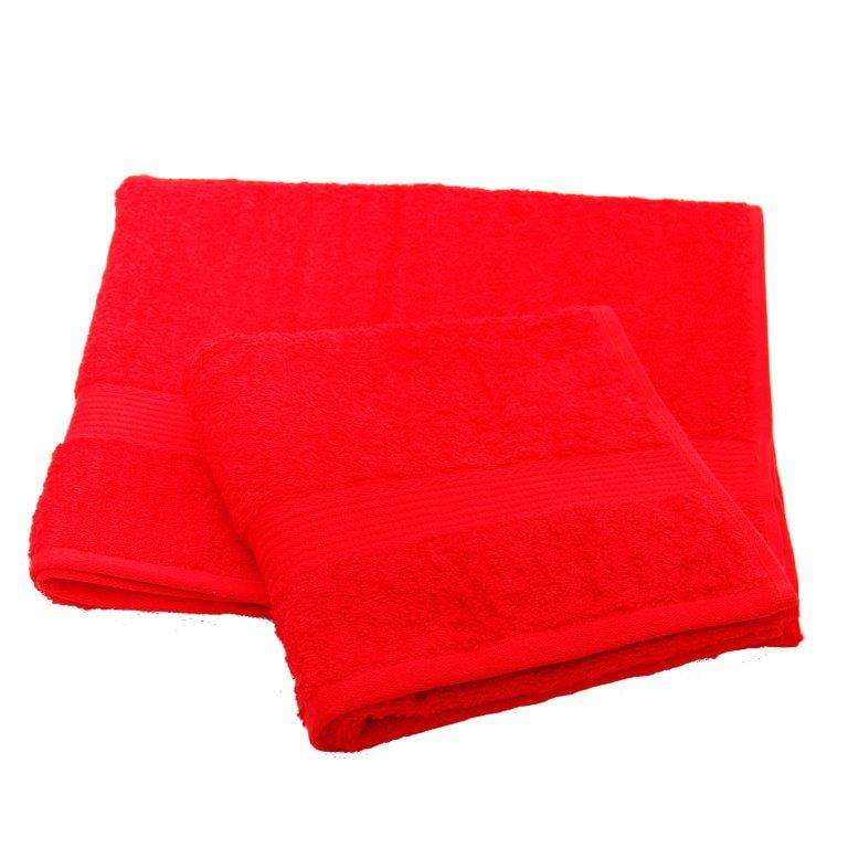 Masel - Set 2 Toallas Florentino Rojo-100% Algodon