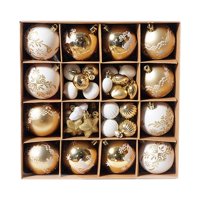 Magideal - 52 Uds. Adornos Navideños Para De Navidad, Decoraciones Colgantes, Surtido De Colgantes Navideños Para Fiesta Al Aire Libre En Interiores, Año N Dorado