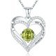 thumbnail image 1 of Collar colgante de amor de amor con piedra de nacimiento Zirconia, regalo de joyería de las mujeres para la Navidad, cumpleaños, aniversario, 1 of 5