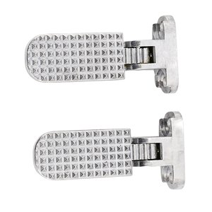 Magideal - Pedales Traseros Para Bicicleta Eléctrica De 2 Piezas, Estribo, Pedales Anchos Plegables Para Bicicleta, Reposapiés Plegable Para Bicicleta De Montaña