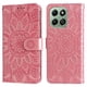 thumbnail image 1 of Funda tipo cartera FOXDOCK para Honor X6C 4G , diseño girasol en relieve, cuero PU, cierre magnético, soporte y tarjetero, 1 of 5