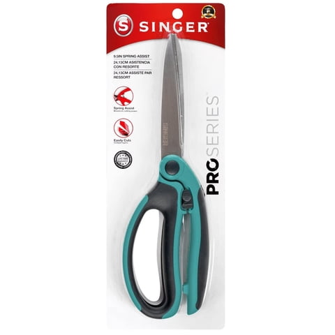Scissors Singer Proseries Spring Assist, 9.5 Pulgadas, Color Verde Azulado
