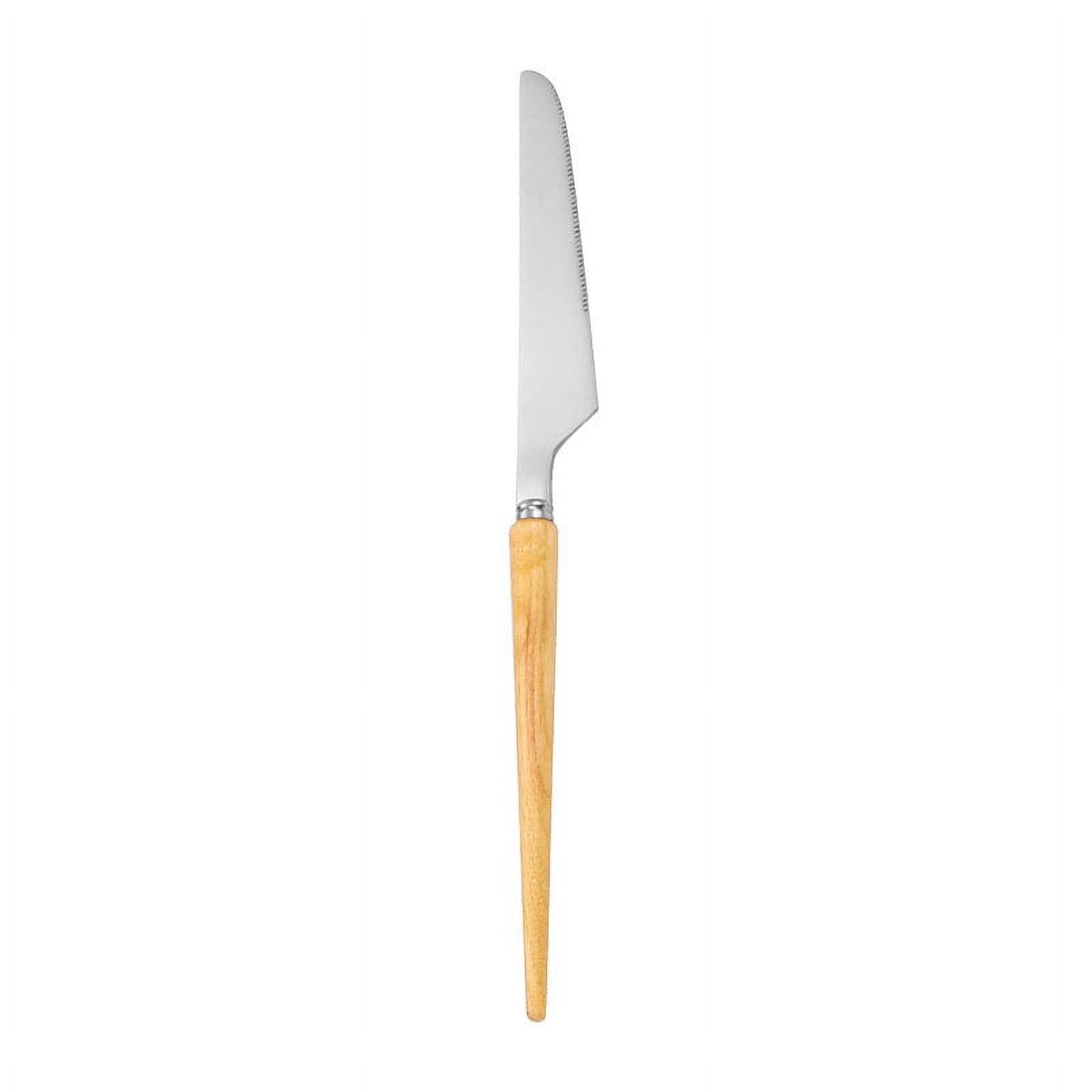 Xmhytop Cubiertos De, Acero Inoxidable, Muy Adecuados Para Trajes De Filete,caqui, 4 Piezas Cuchillo De Mesa