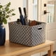 thumbnail image 4 of Gran Cesta de Almacenamiento de Tela con Asas para Estantes y Armarios, 3 Piezas Cesta de Almacenamiento Plegable para Organizar Ropa y Libros Negro 40*30*25cm, 4 of 6