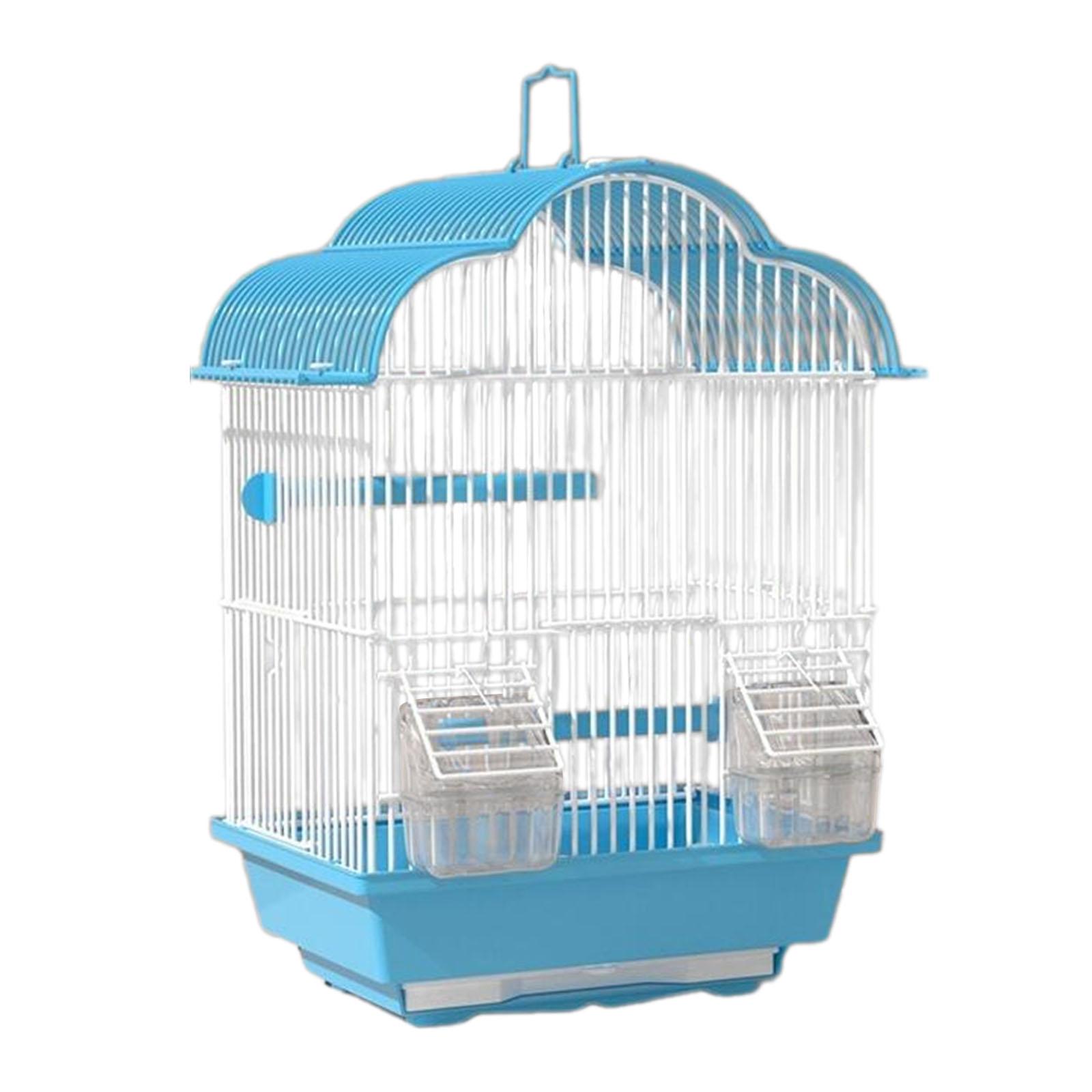 Magideal - Jaula Para Pájaros Y Loros, Jaula Para Pájaros De Viaje Con Asa Y Cuenco De Alimentación, Soporte Para Jaula Para Pájaros, Jaula Para Periquitos, Loro S