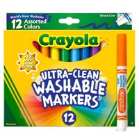 Marcadores Crayola Broad Line, Lavables, 12 Unidades, Para Niños De Más De 3 Años