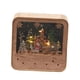 thumbnail image 2 of Casa De Nieve Navideña, Regalo De Navidad Para Niños, Cabaña De Troncos Brillante Para Fiesta, Casa De Vacaciones, Color Madera Cuadrado, 2 of 5