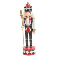 Bothyi - Figura De Soldado Cascanueces, Diseño De Escena, Accesorios Para Fiestas De Estantería, Color Negro
