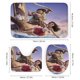 thumbnail image 3 of moana 2-theme 4-Piece Shower Curtain Set with Rugs, Waterproof Bathroom Decor Set Includes Bath Mat, U-Shaped Rug, Toilet Lid Cover and Curtain with Hooks, 3 of 6