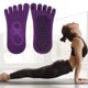 thumbnail image 2 of Unique Bargains Calcetines de Yoga Calcetines de Cinco Dedos Calcetines de Ballet Antideslizantes con Agarre para Mujeres Púrpura Oscuro 3, 2 of 6