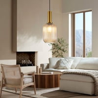 Electricastore - Lámpara Colgante Ambar Vidrio 15Cm Minimalista