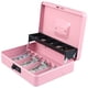thumbnail image 1 of Caja de efectivo con cierre combinado con bandeja para dinero, color rosa, 1 of 8