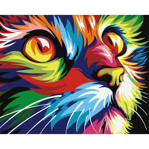 Kit Paint by Numbers Komking Color Cat para niños y adultos
