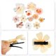 thumbnail image 4 of 12 piezas de clips de flores para el cabello, flores falsas para el cabello, accesorios de flores para el cabello para mujeres y niñas, rosa blanco, 4 of 7