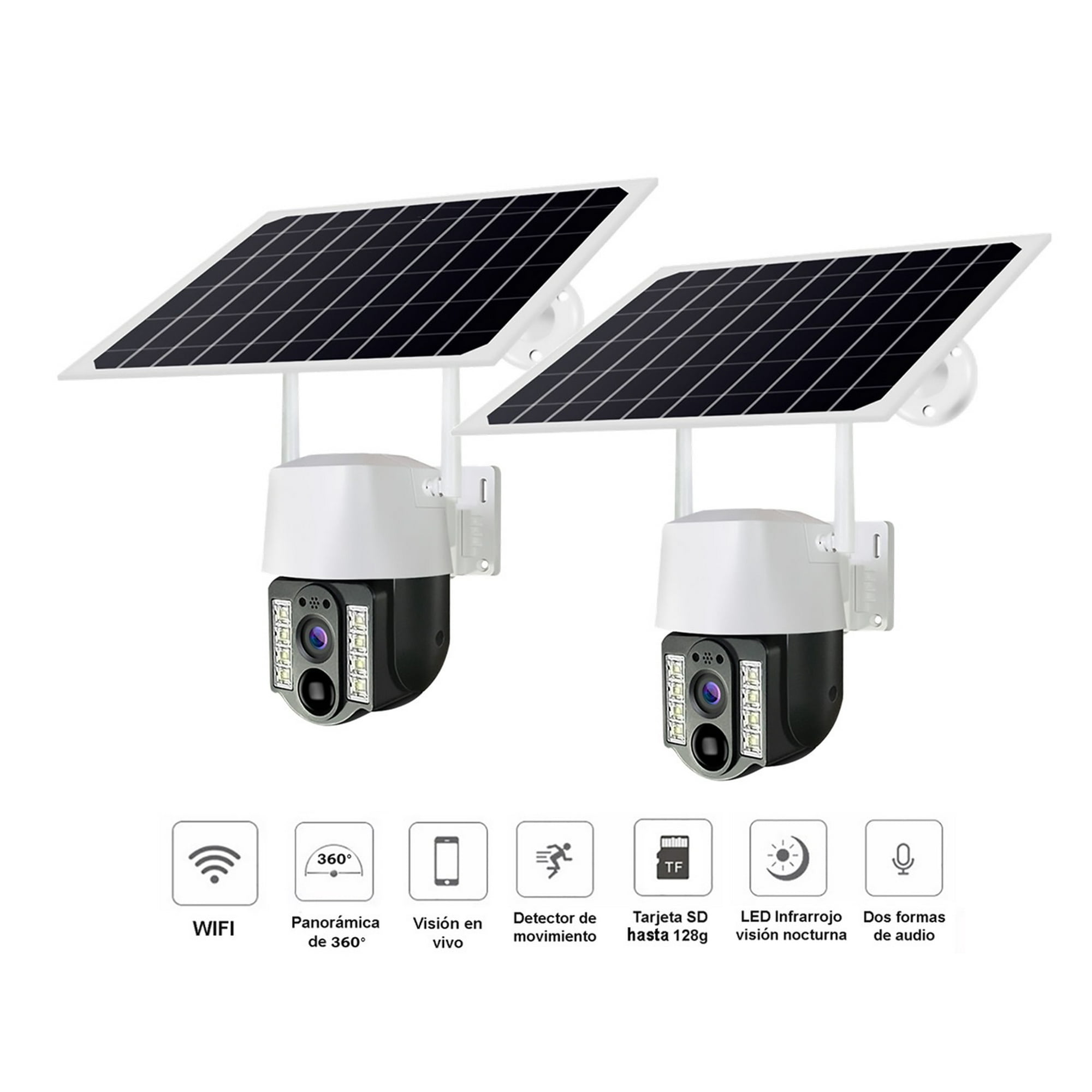 Vipa - Pack 2 Cámaras Seguridad Exterior Ip Wifi Solar Ips1200