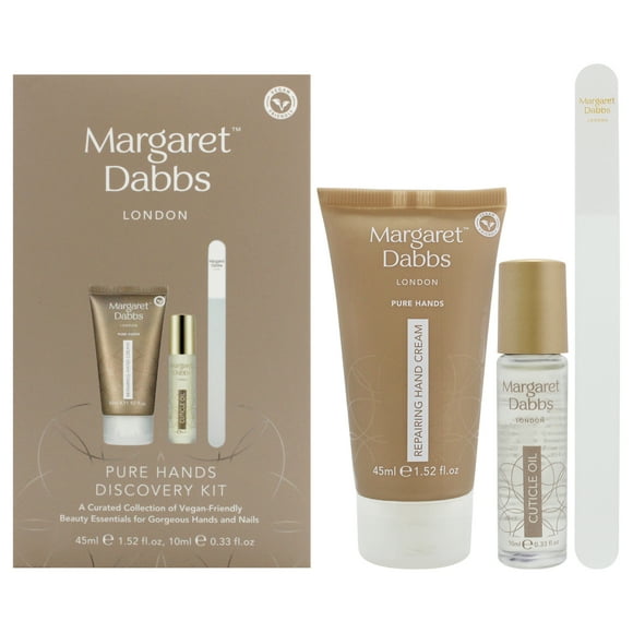 Kit De Descubrimiento De Manos Puras De Para - Crema De Manos Reparadora Pura, Aceite De Cutícula Puro, Lima De Cristal Para Uñas - Pequeña