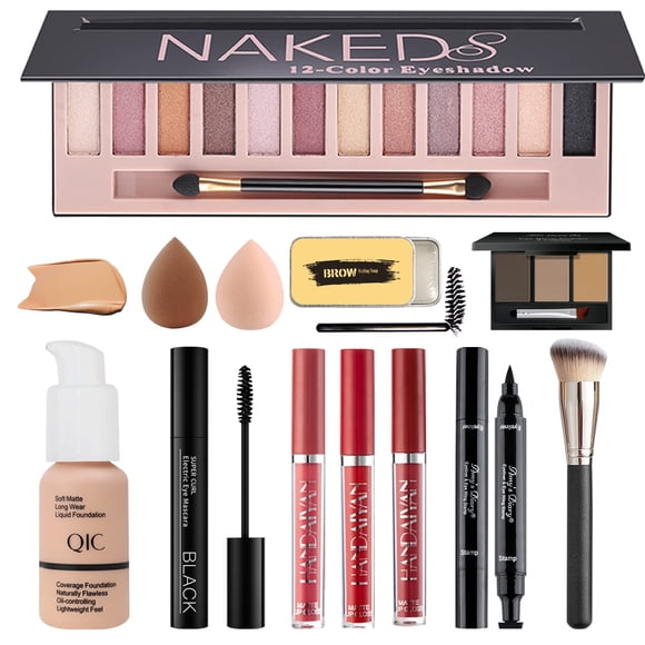 Kit de Maquillaje NUIBO Todo en Uno con Paleta de Sombras Naked y Más