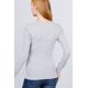 thumbnail image 2 of Saronite Camiseta Térmica Básica de Manga Larga con Cuello Henley de Algodón Acanalado, Gris Jaspeado Claro (para Mujer), 2 of 4