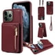 thumbnail image 1 of Stylish & Secure Wallet Case for iPhone 14/13/12/11 Pro Max/XR/XS Max/SE 2020 - RFID Credit Cards Holder, Zipper Leather Case With Wrist Strap & Handbag Case, 1 of 3