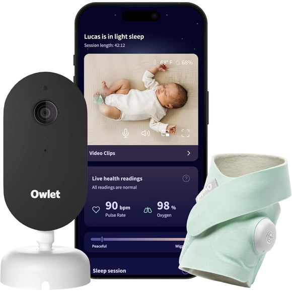Monitor Bebé Owlet Dream Duo Gen 3 Cámara 2K HD y Sock