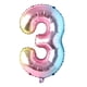 thumbnail image 1 of Balloon Ruinasi, número 0-9, diseño de arcoíris degradado, 1 m, 1 of 3