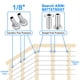 thumbnail image 4 of [Patente] Fundas protectoras CKE T316 de acero inoxidable de grado marino biseladas en ángulo de 30° para barandillas de cable de 1/8 pulgadas, 4 of 7