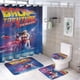 thumbnail image 1 of Juego de Cortina de Ducha y Alfombras Desmarcar Volver al Futuro 4 Piezas, 1 of 6