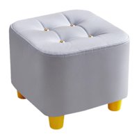 Bothyi - Reposapiés Cuadrado, Taburete Antideslizante, Taburete Otomano Para Dormitorio, Guardería, Sofá, Gris