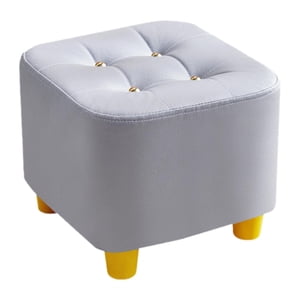 Bothyi - Reposapiés Cuadrado, Taburete Antideslizante, Taburete Otomano Para Dormitorio, Guardería, Sofá, Gris