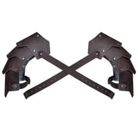 Xusx111 - Medieval Faux Leather Pauldron, Vintage Mercenary Knight Shoulder Armor Para Cosplay Disfraz (Marrón Oscuro)