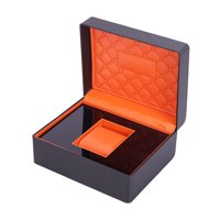 Ioensy - Caja Organizadora De Almacenamiento Para Relojes Individuales De Lujo Para Relojes De Pulsera Y Relojes Inteligentes Negro