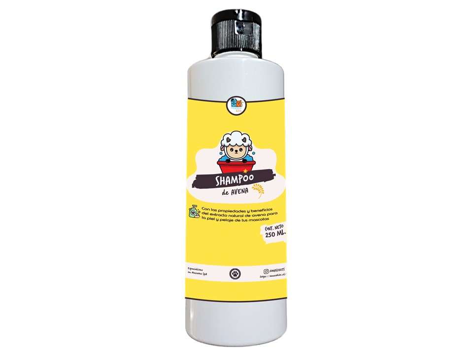 Mascokits - Shampoo Para Perros Y Mascotas 250 Ml Extractos Naturales Avena