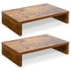 thumbnail image 1 of Monitor Riser De Madera Marrón Rústica Paquete De 2 Unidades Para 2 Monitores, 1 of 6