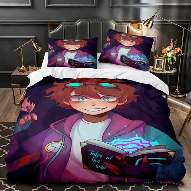 GeorgeNotFound Merch Ranboo Dream Bedding Set Boys Girls Size Duvet Cover Pillowcase Bed Kids Adult Bed Sheets