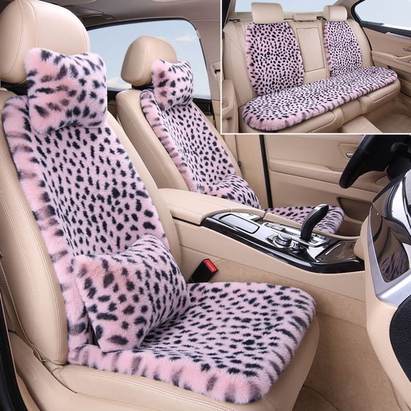 Fundas de asiento seemehappy Fluffy Leopard - Juego completo