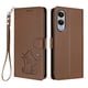 thumbnail image 1 of Funda de Gato tipo Libro para Samsung Galaxy S25 Edge, Marrón, 1 of 6
