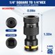thumbnail image 2 of Adaptador de Vaso WORKPRO 1/4" a 1/4" Hex CR-MO, 2 of 7