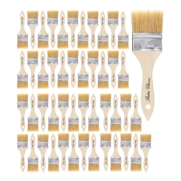 Pinceles Bates Choice Chip de 2 pulgadas, 48 unidades, cerdas naturales